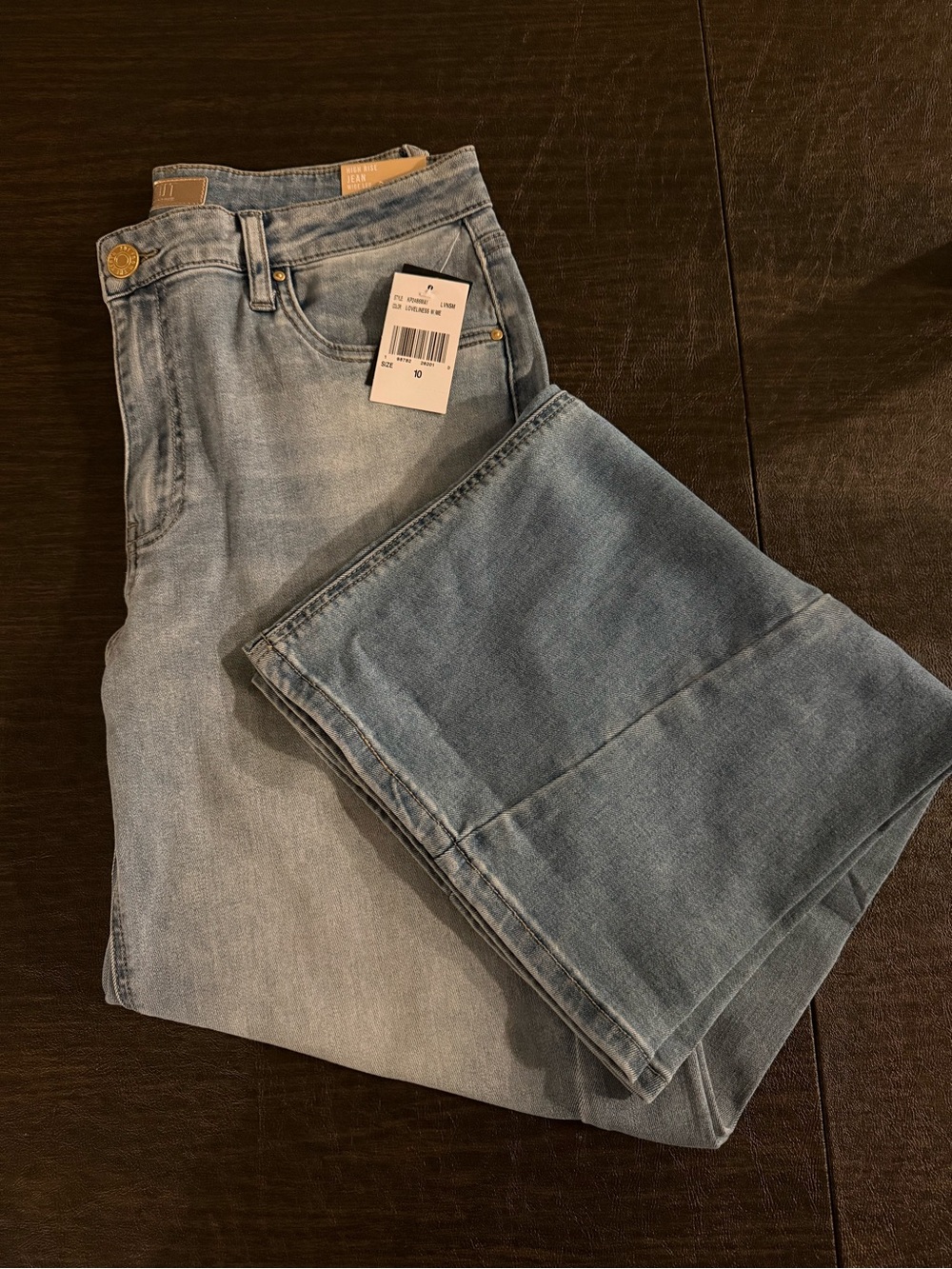 Kut from the Kloth The Jean High-Rise Wide Leg Jeans in Loveliness Wash